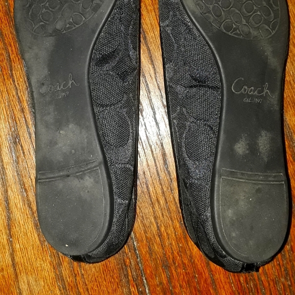 Black Coach Flats Size 6.5 M - Picture 6 of 6
